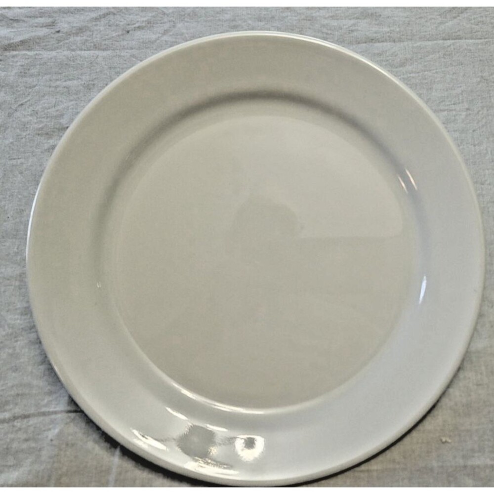 Comcor 10.25" Dinner Plate USA Break Chip Resistant Plain White with Rim